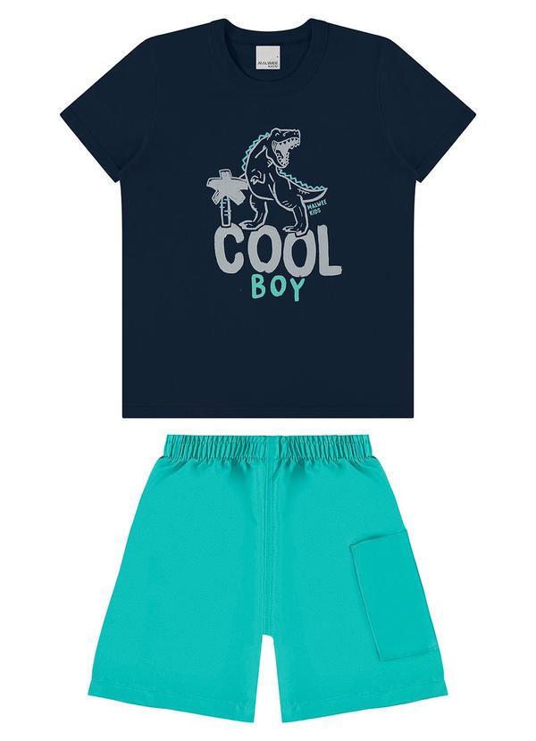 Malwee Kids - Conjunto Azul Marinho Cool em Microfibra Menino