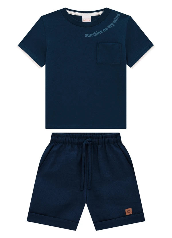 Carinhoso - Conjunto Azul Marinho Menino