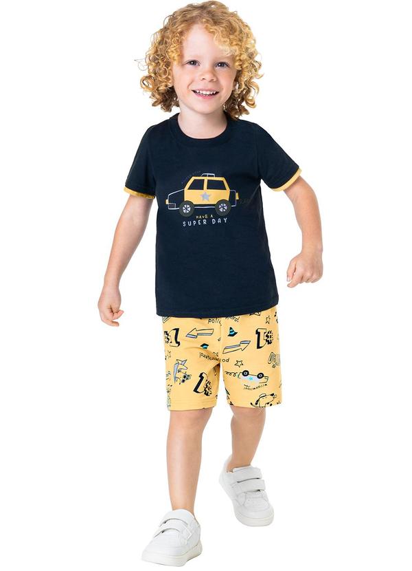 Malwee Kids - Conjunto Azul Marinho Super Day Menino