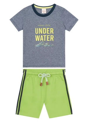 Carinhoso - Conjunto Azul Marinho Under Water Menino - CARINHOSO