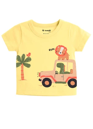 Brandili - Conjunto Baby Menino em Meia Malha de Sa Amarelo - BRANDILI