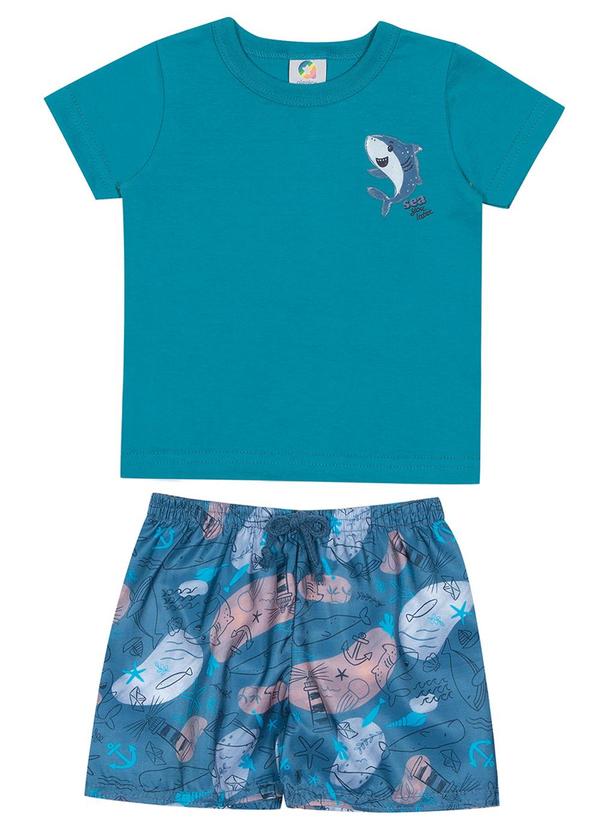 Alenice - Conjunto Baby Shark Meninos Azul