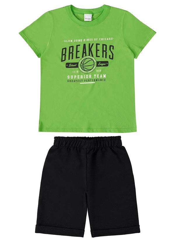 Malwee Kids - Conjunto Basket Comfort Menino Verde
