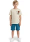 Malwee Kids - Conjunto Basquete com Bordado Azul Marinho - variação: Off White