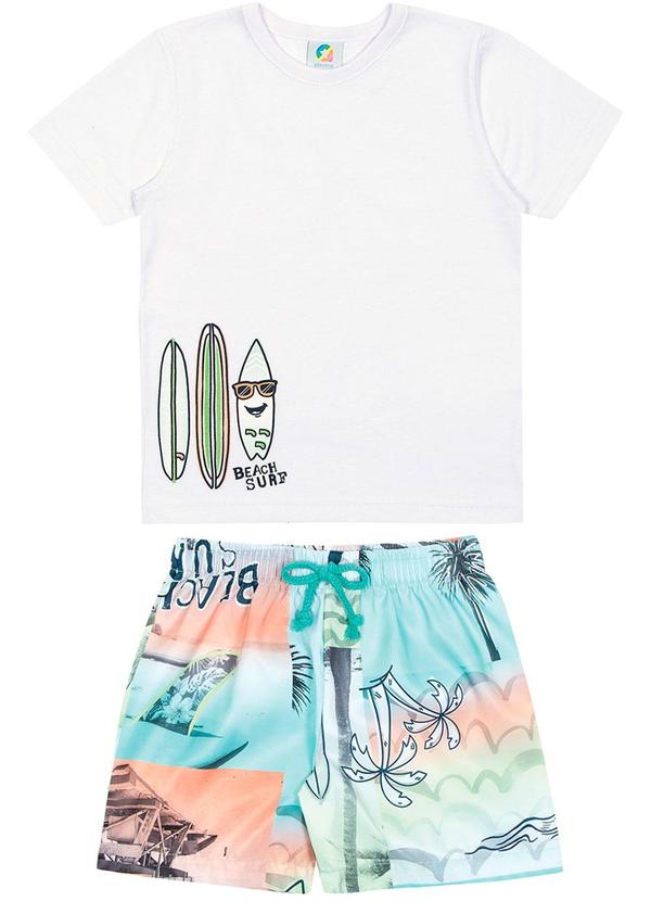 Alenice - Conjunto Beach Surf Meninos Branco