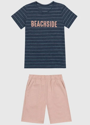 Malwee Kids - Conjunto Beachside em Moletom Menino Azul - MALWEE KIDS