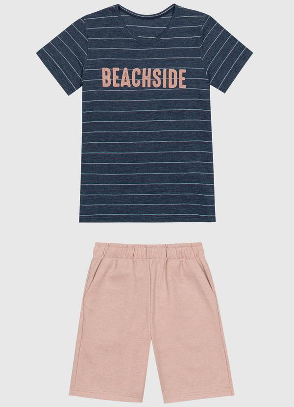 Malwee Kids - Conjunto Beachside em Moletom Menino Azul