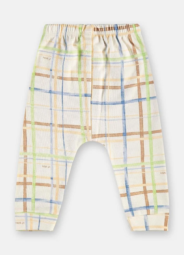 Up Baby - Conjunto Bebê Body e Calça Xadrez Branco 6