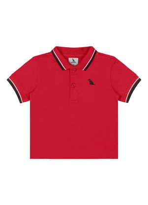 Quimby - Conjunto Bebê Camisa Polo Bermuda Vermelho - QUIMBY