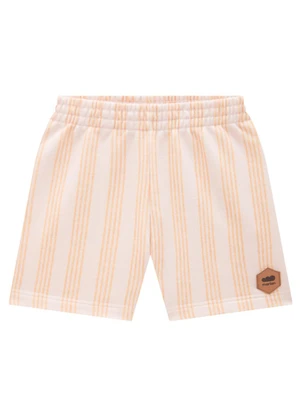 Marlan - Conjunto Bebê Camisa Polo e Bermuda Summer Bege - MARLAN