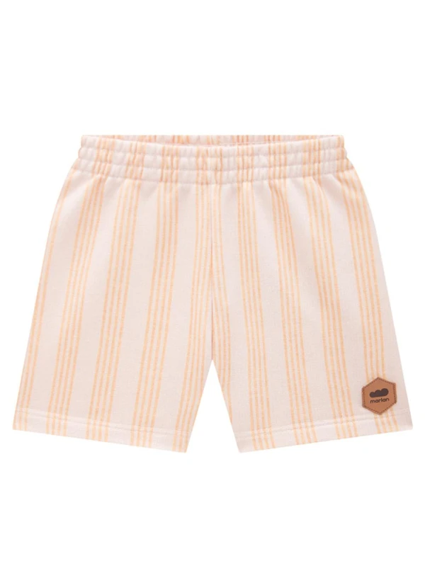 Marlan - Conjunto Bebê Camisa Polo e Bermuda Summer Bege 2