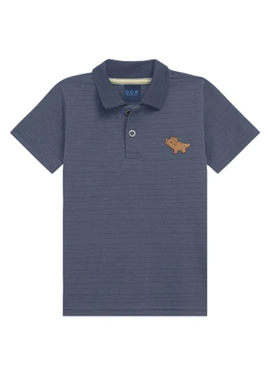 Ddk - Conjunto Bebê Camisa Polo Retilínea  Azul - DDK