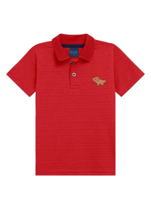 Ddk - Conjunto Bebê Camisa Polo Retilínea  Vermelho - DDK