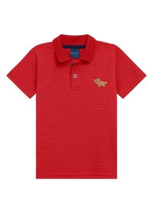 Ddk - Conjunto Bebê Camisa Polo Retilínea  Vermelho - DDK