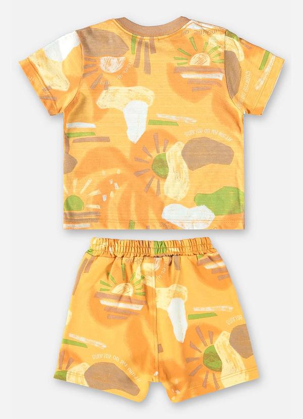 Up Baby - Conjunto Bebê Camiseta e Bermuda Amarelo 2