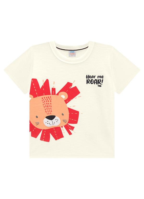 Marlan - Conjunto Bebê Camiseta e Bermuda Jet Black Bege