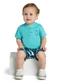 Marlan - Conjunto Bebê Camiseta e Bermuda Moletinho Bege - variação: Azul
