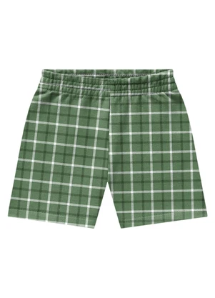 Marlan - Conjunto Bebê Camiseta e Bermuda Moletinho Bege - MARLAN