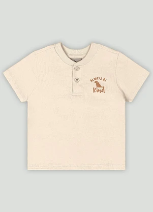 Conjunto Bebê Camiseta e Bermuda Quimby Bege - QUIMBY