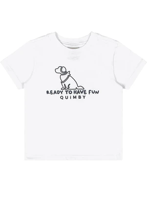 Quimby - Conjunto Bebê Camiseta e Bermuda Branco - QUIMBY
