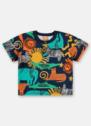 Up Baby - Conjunto Bebê Camiseta e Bermuda Azul - UP BABY