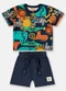 Up Baby - Conjunto Bebê Camiseta e Bermuda Azul - variação: Azul