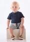 Up Baby - Conjunto Bebê Camiseta e Bermuda Azul - variação: Azul