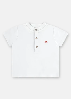 Up Baby - Conjunto Bebê Camiseta e Bermuda Branco - UP BABY