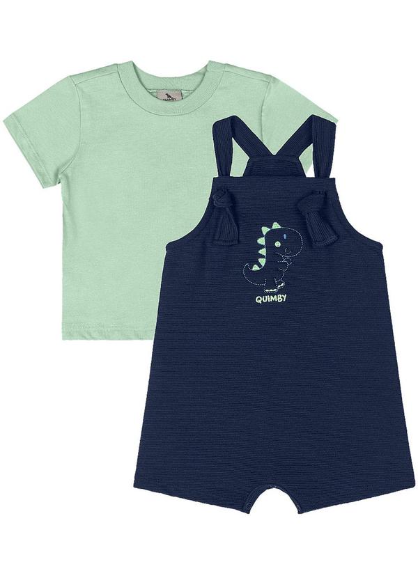 Quimby - Conjunto Bebê Camiseta e Jardineira Verde
