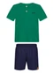 Alakazoo - Conjunto Bebê com Bermuda e Camisa Branco - variação: Verde