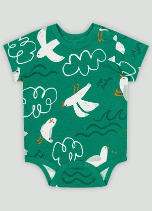 Conjunto Bebê com Body e Bermuda Up Baby Verde - UP BABY