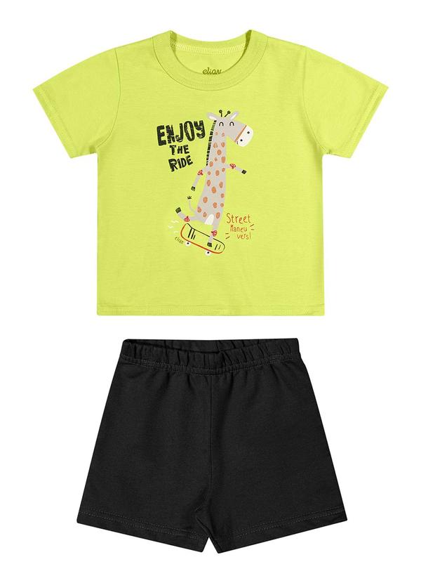 Elian - Conjunto Bebê Estampa Divertida Elian Verde