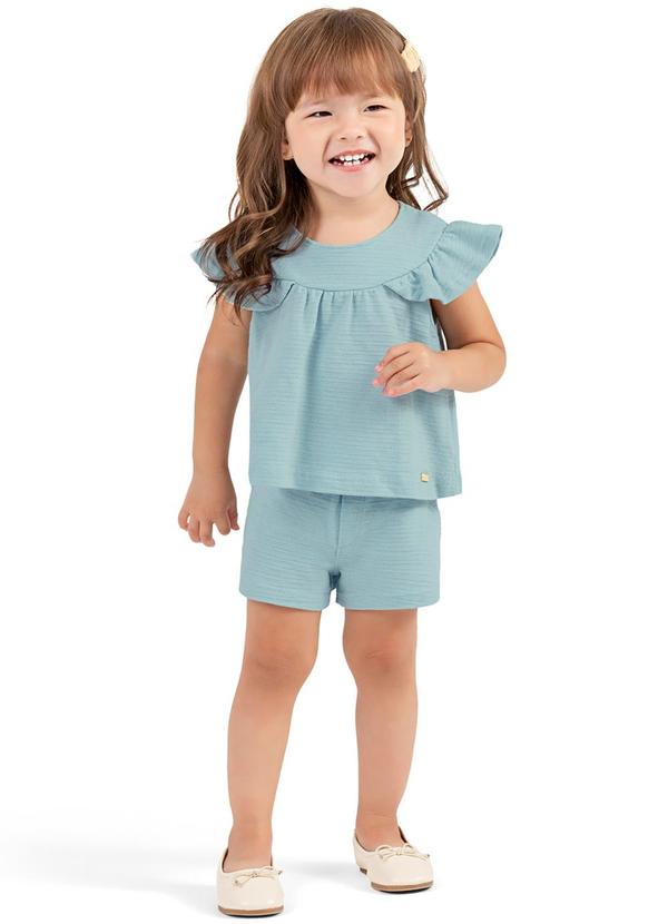 Colorittá - Conjunto Bebê Menina Bata Colorittá Azul