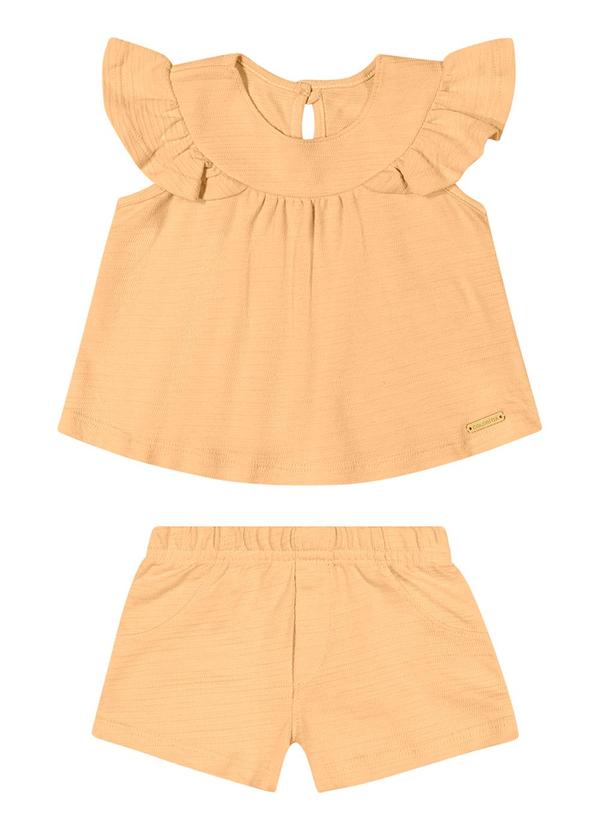 Colorittá - Conjunto Bebê Menina Bata Colorittá Laranja
