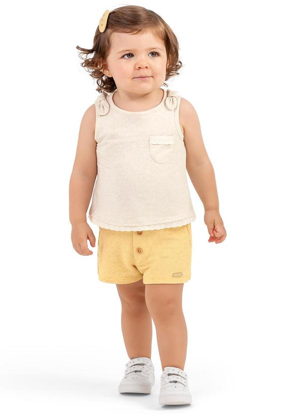 Colorittá - Conjunto Bebê Menina Eco Linho Colorittá Bege