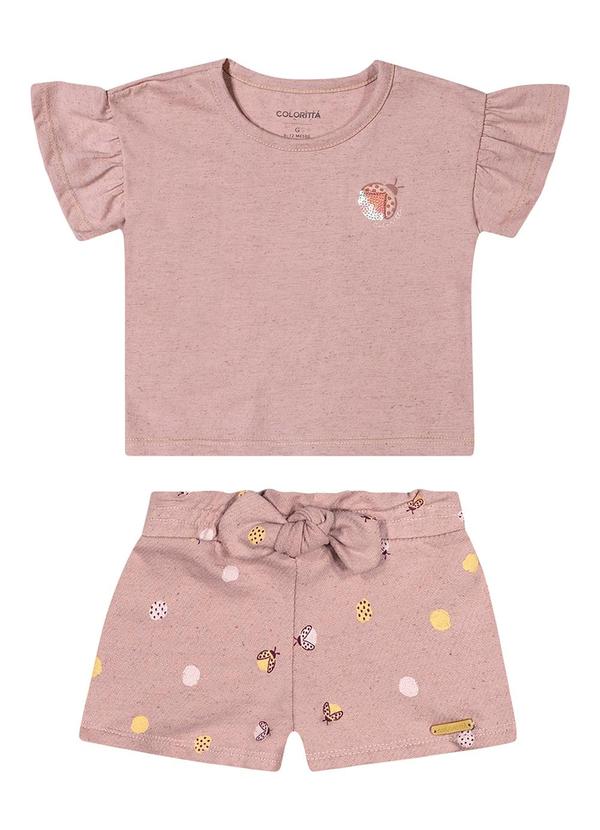 Colorittá - Conjunto Bebê Menina Eco Linho Colorittá Rosa