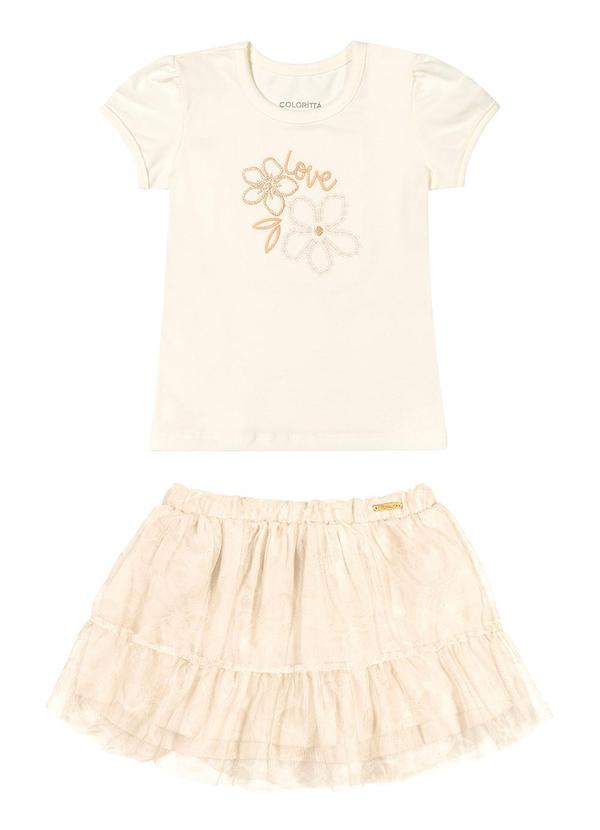 Colorittá - Conjunto Bebê Menina Flores Colorittá Bege 1