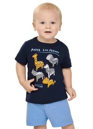 Elian - Conjunto Bebê Menino Animais Azul - ELIAN