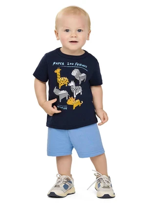 Elian - Conjunto Bebê Menino Animais Azul - ELIAN
