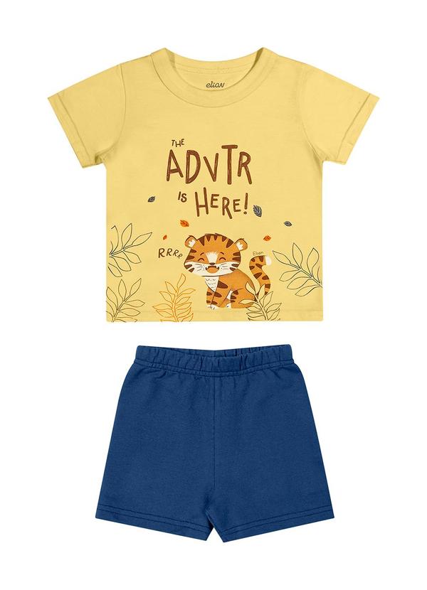 Elian - Conjunto Bebê Menino Aventura Elian Amarelo