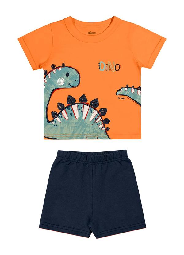 Elian - Conjunto Bebê Menino Aventura Elian Laranja