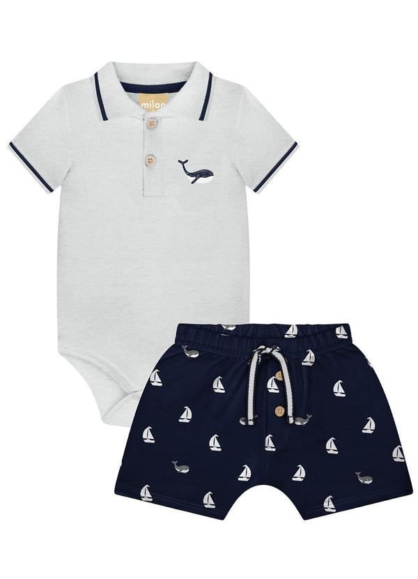 Milon - Conjunto Bebê Menino Body + Bermuda Milon