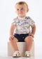 Up Baby - Conjunto Bebê Menino Body e Bermuda Branco - variação: Branco