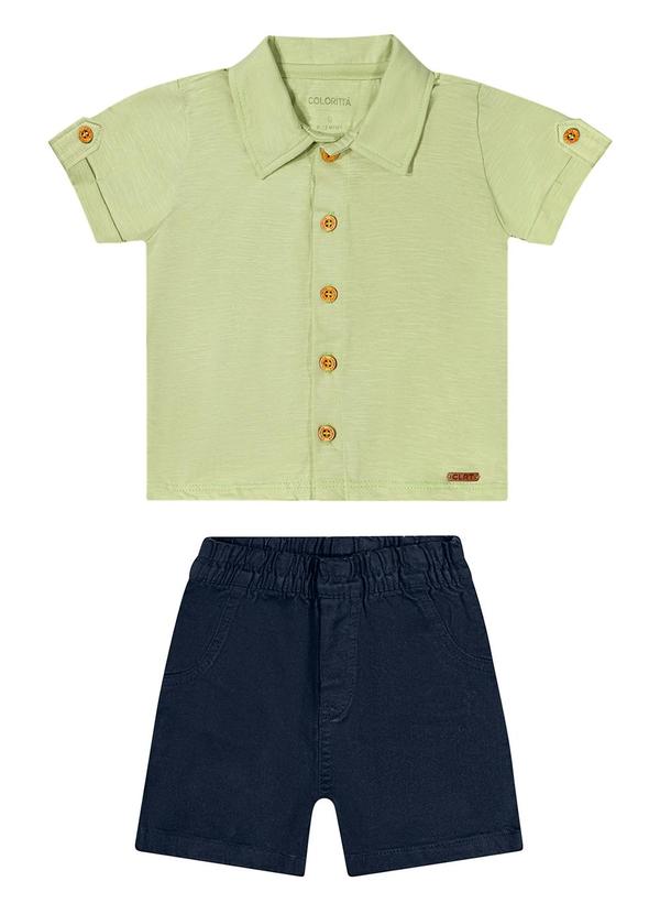 Colorittá - Conjunto Bebê Menino Camisa Colorittá Verde
