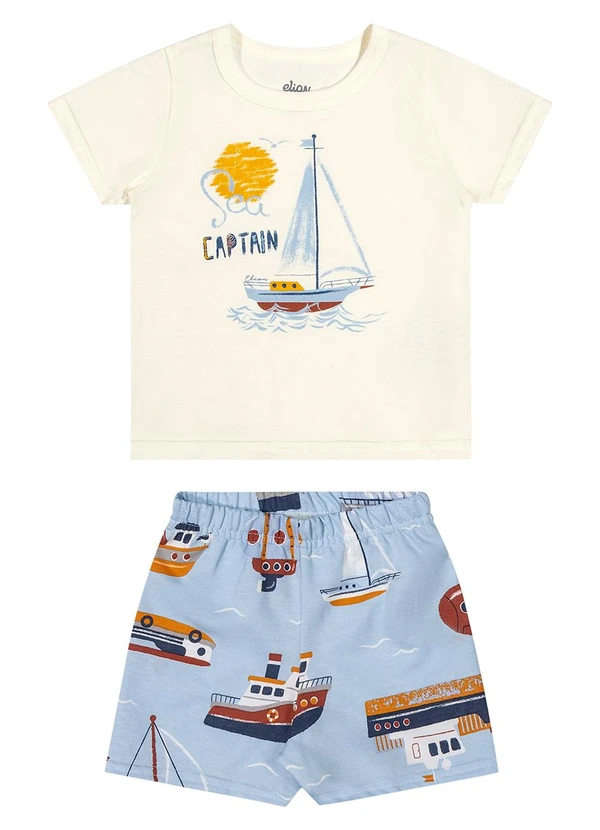 Elian - Conjunto Bebê Menino Captain Bege 2