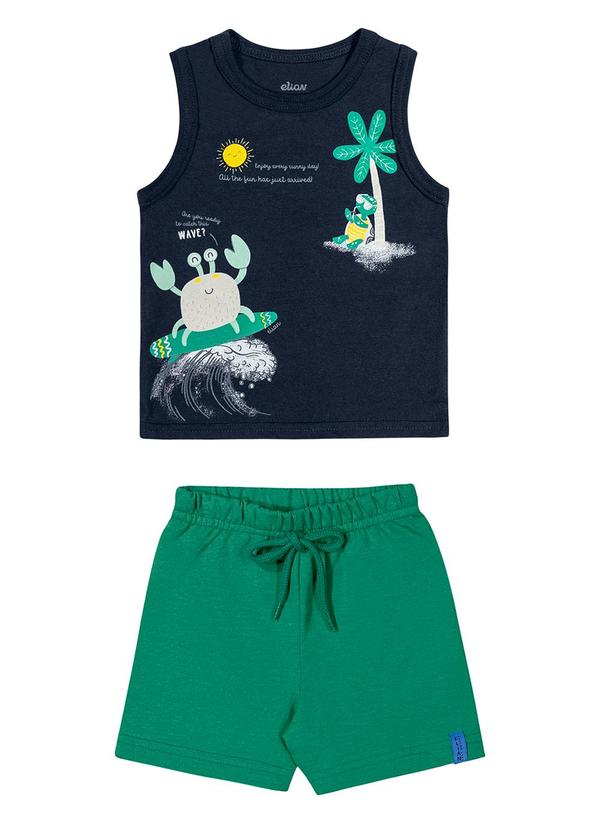 Elian - Conjunto Bebê Menino Caranguejo Elian Azul