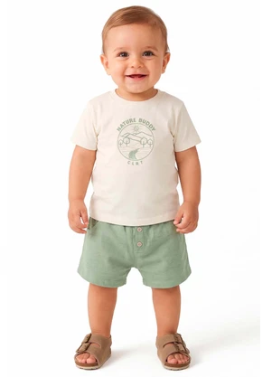 Colorittá - Conjunto Bebê Menino Curto Nature Verde - COLORITTÁ