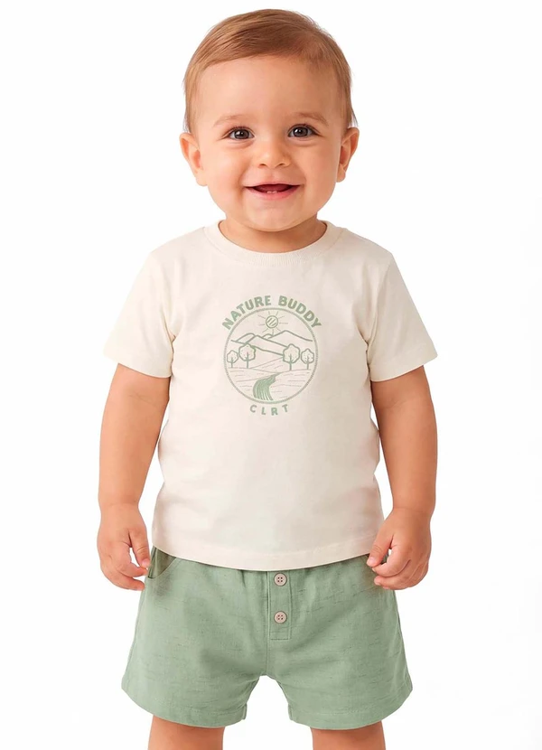 Colorittá - Conjunto Bebê Menino Curto Nature Verde