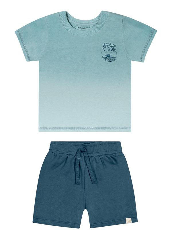 Colorittá - Conjunto Bebê Menino Degradê Colorittá Azul 1