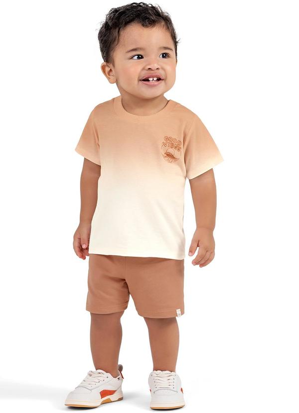 Colorittá - Conjunto Bebê Menino Degradê Colorittá Bege